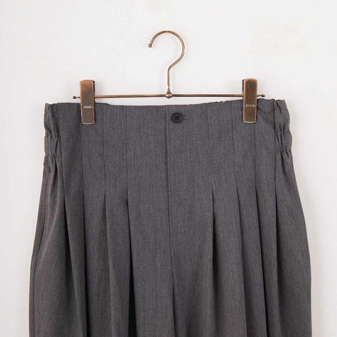 mizuiro ind [ミズイロインド] ハイウエストタックパンツ [2-260071] 91 GRAY