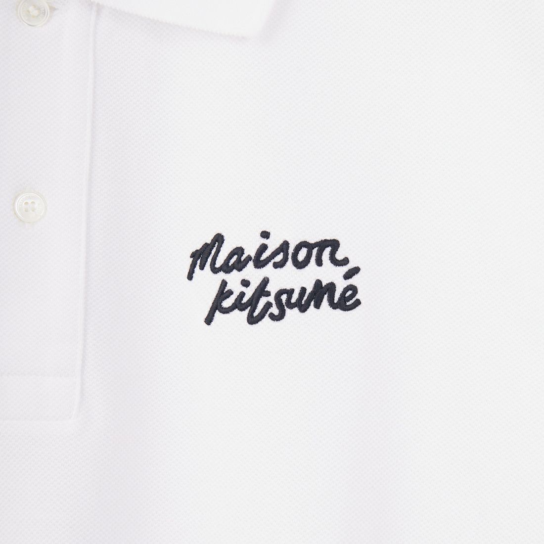 MAISON KITSUNE [メゾン キツネ] ハンドライティング コンフォートポロシャツ [MM00201KJ7010] M186 WT/BK