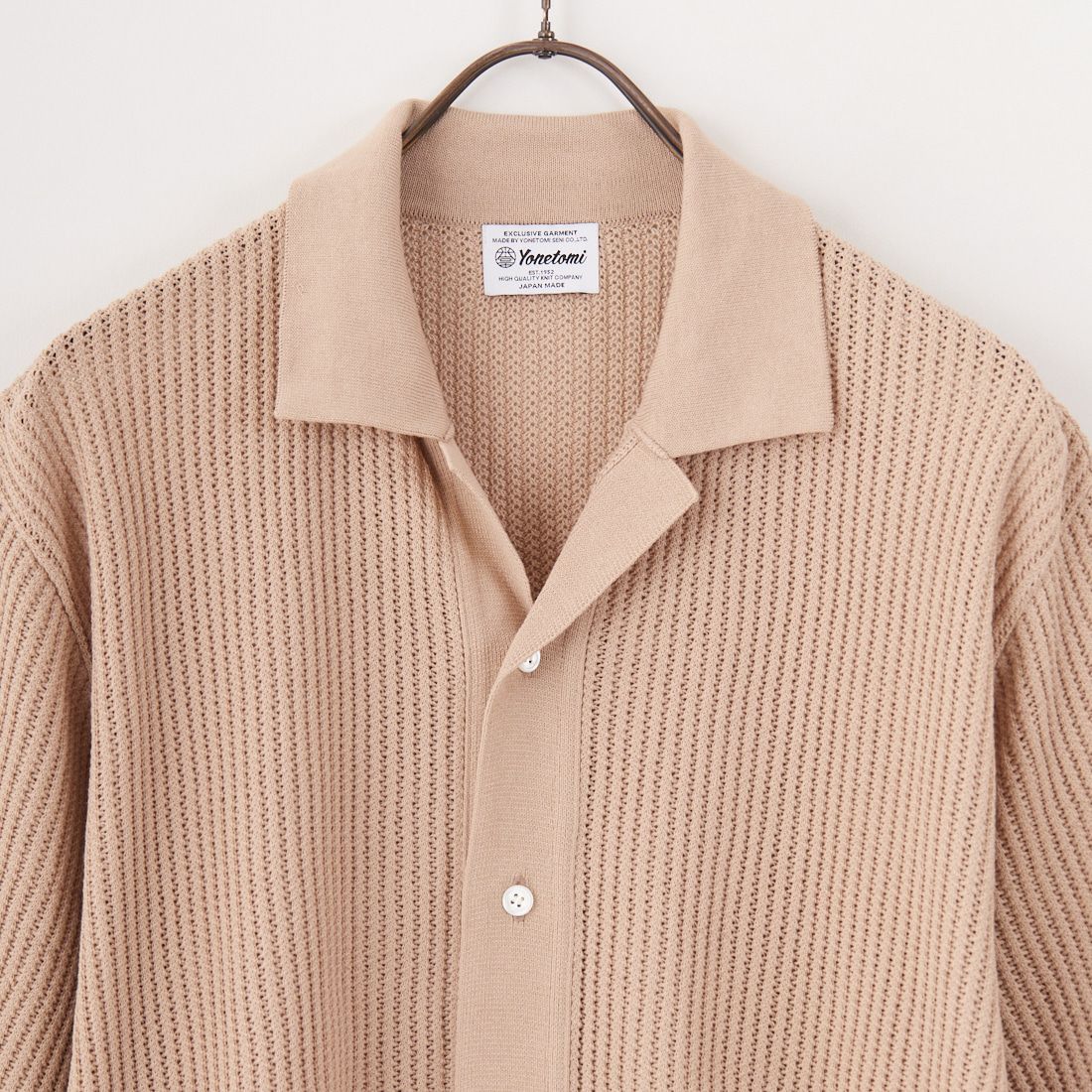 Yonetomi [ヨネトミ] コットン透かしニットシャツ [95-252-032] 41 BEIGE