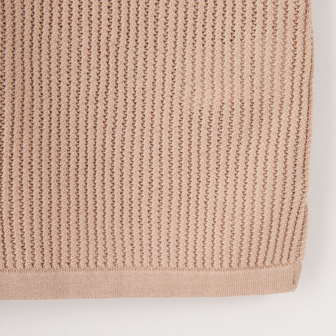 Yonetomi [ヨネトミ] コットン透かしニットシャツ [95-252-032] 41 BEIGE