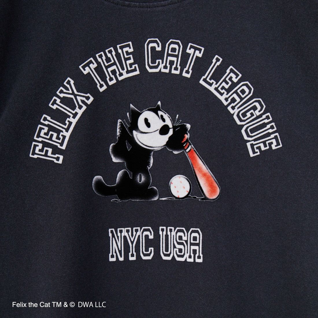 Jeans Factory Clothes [ジーンズファクトリークローズ] FILEX A ダメージキャラクターTシャツ [JFC-252-044] BLACK