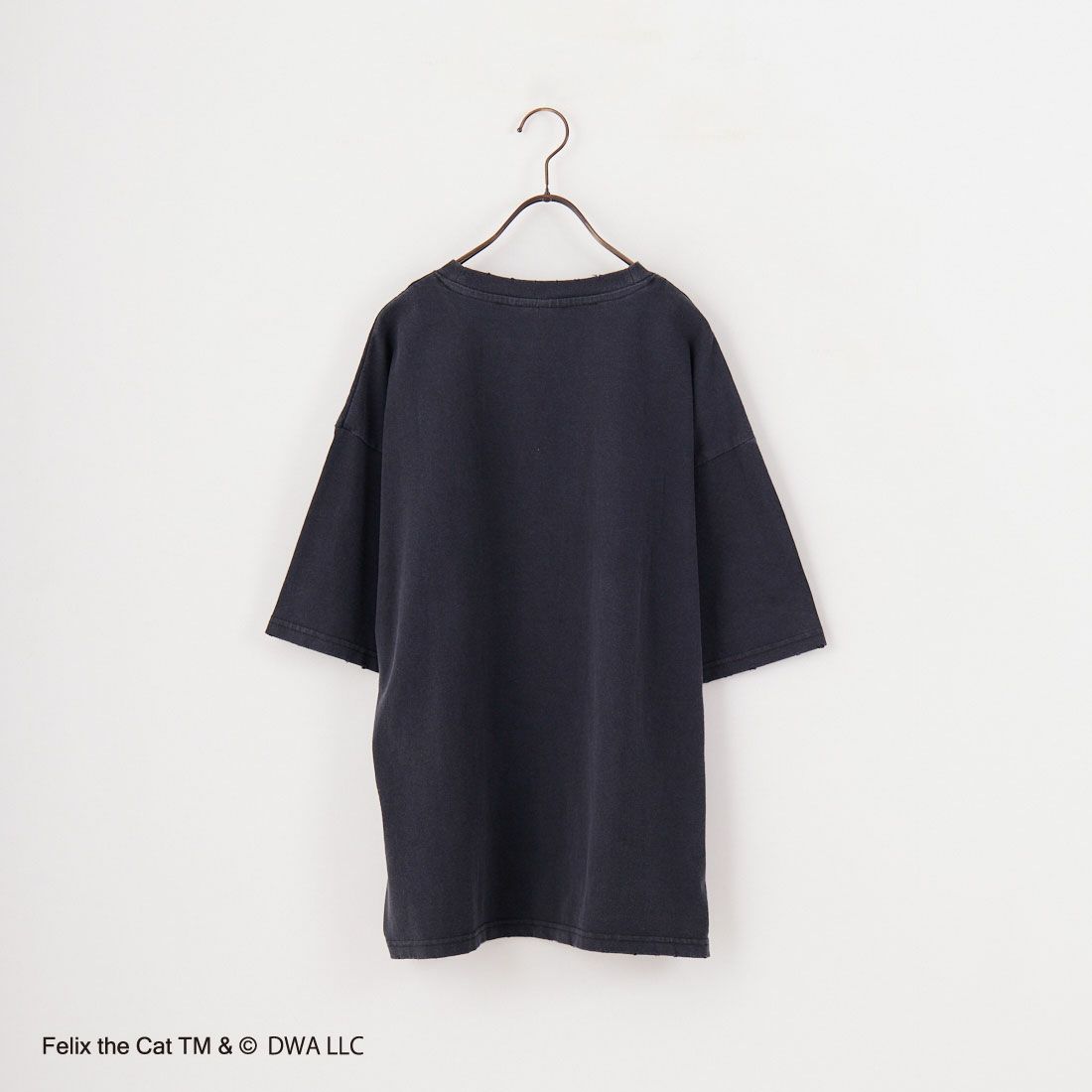 Jeans Factory Clothes [ジーンズファクトリークローズ] FILEX B ダメージキャラクターTシャツ [JFC-252-045] BLACK