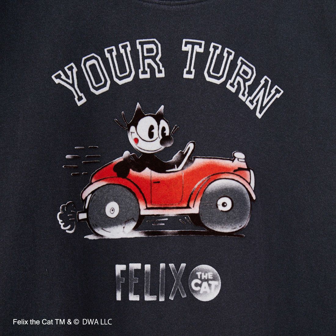 Jeans Factory Clothes [ジーンズファクトリークローズ] FILEX B ダメージキャラクターTシャツ [JFC-252-045] BLACK