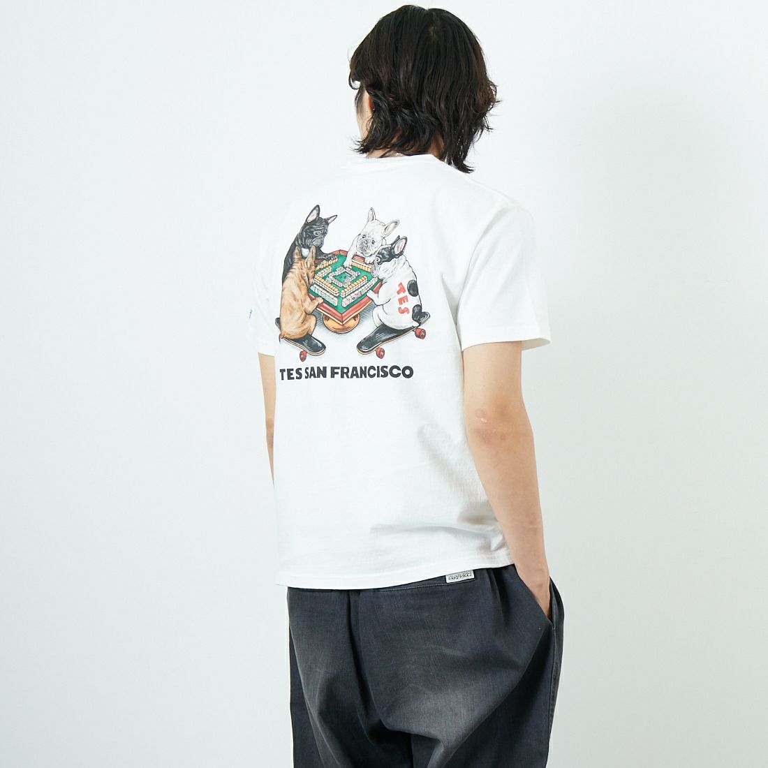 07 WHITE&&モデル身長：179cm 着用サイズ：M&&