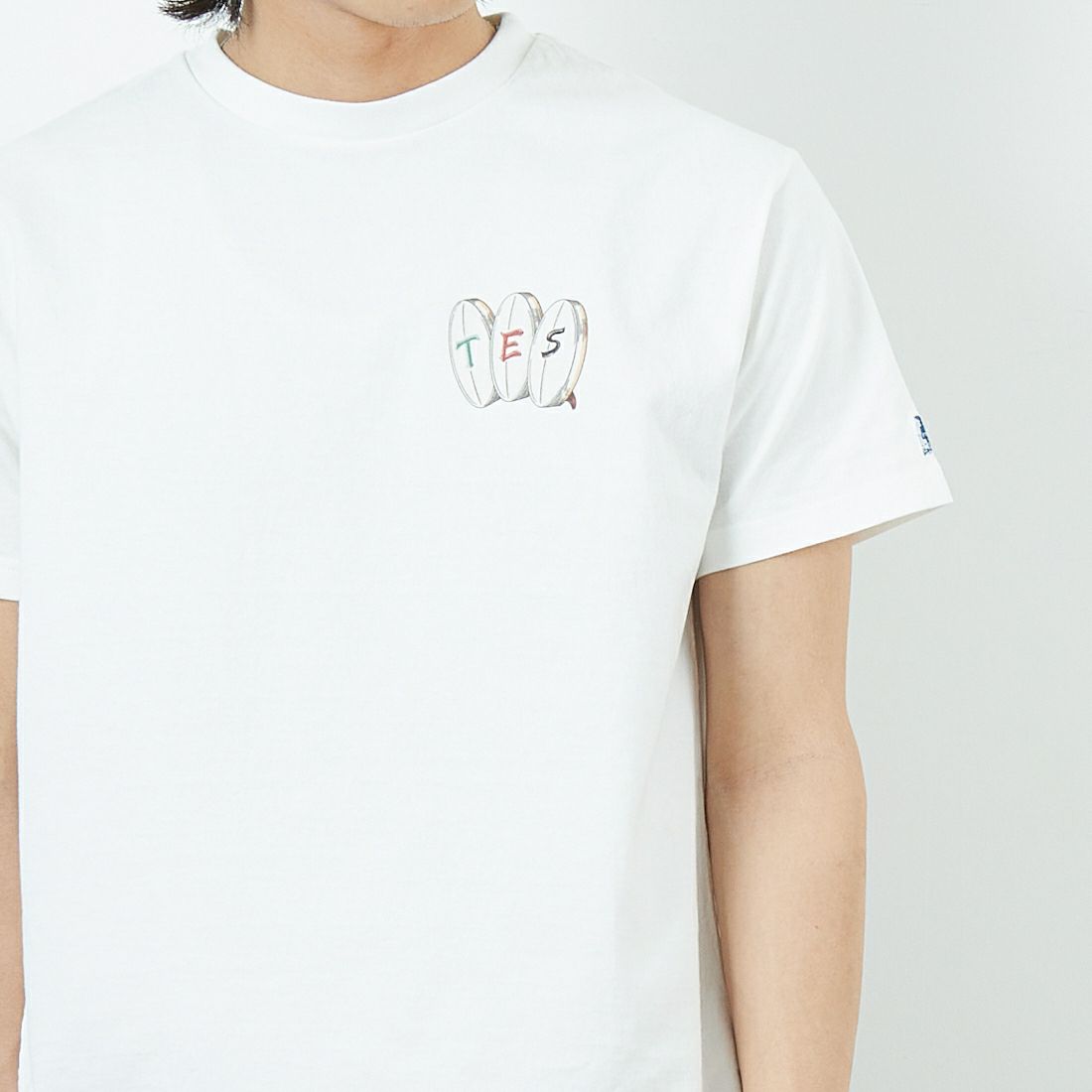 The Endless Summer [エンドレスサマー] YAKUMAN ショートスリーブTシャツ [FH-25574341] 07 WHITE &&モデル身長：179cm 着用サイズ：M&&