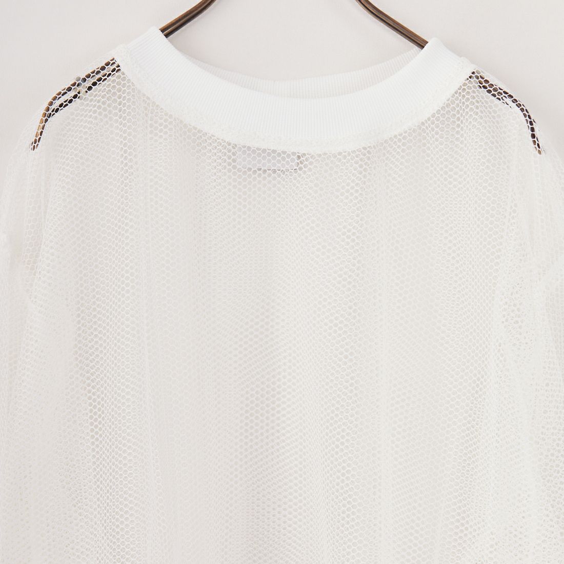 ODDMENT [オッドメント] メッシュネットTシャツ [INDIVI-NET-TEE] WHITE