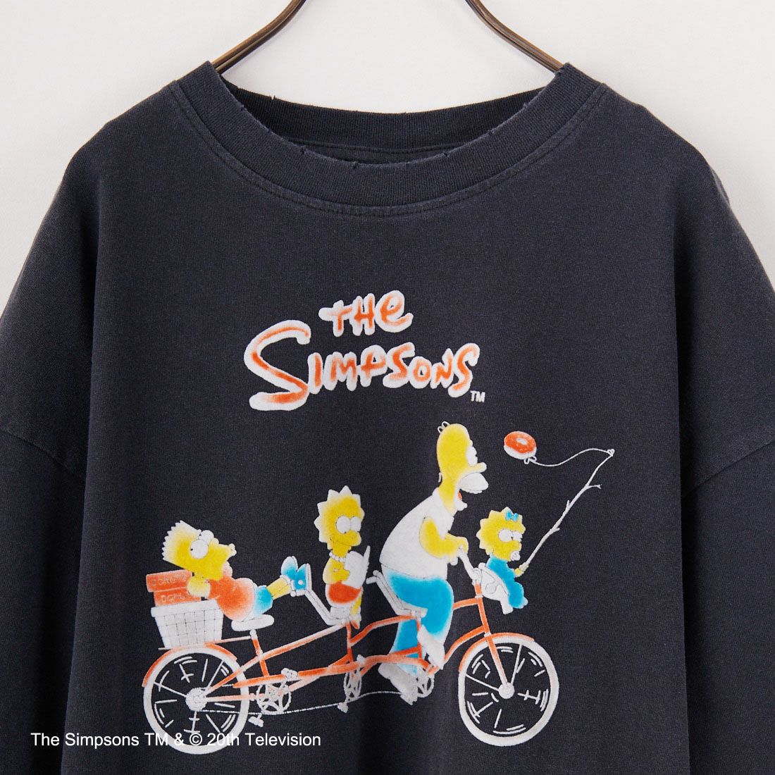 Jeans Factory Clothes [ジーンズファクトリークローズ] The Simpsons / ダメージキャラクターTシャツ [JFC-252-051] BLACK