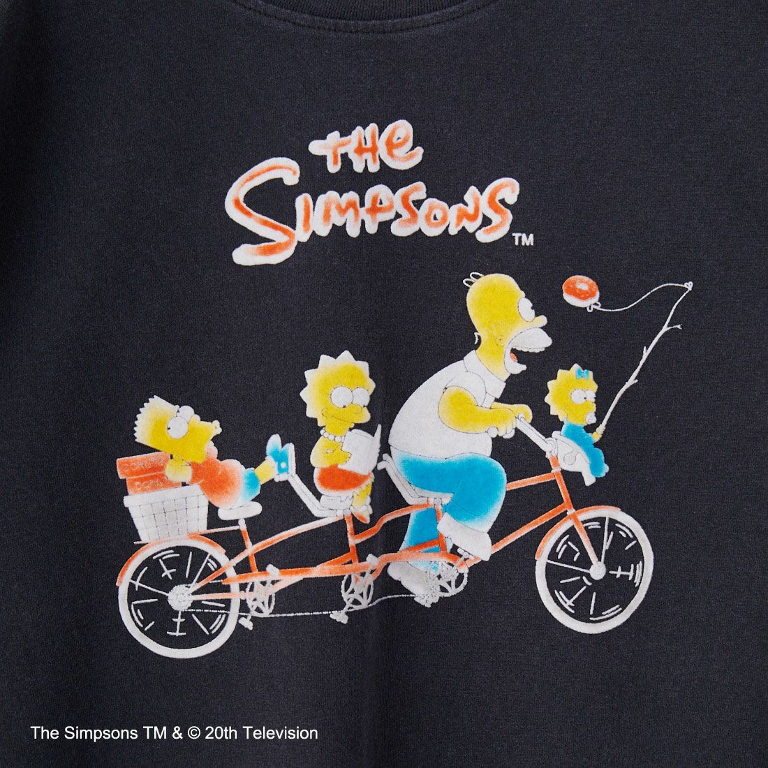 Jeans Factory Clothes [ジーンズファクトリークローズ] The Simpsons / ダメージキャラクターTシャツ [JFC-252-051] BLACK