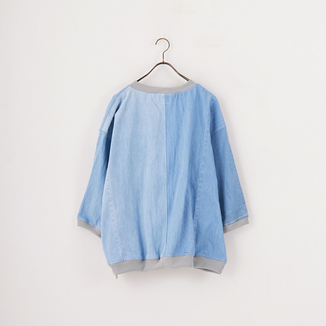 ODDMENT [オッドメント] ライトデニム ショートスリーブプルオーバー [LIGHT-DENIM-SS-CREW] ONE