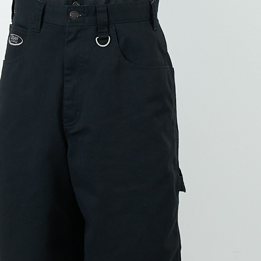 SEDAN ALL-PURPOSE [セダン オールパーパス] Dickies カーペンターワイドショーツ [SD25S-PT09] BLACK &&モデル身長：179cm 着用サイズ：L&&