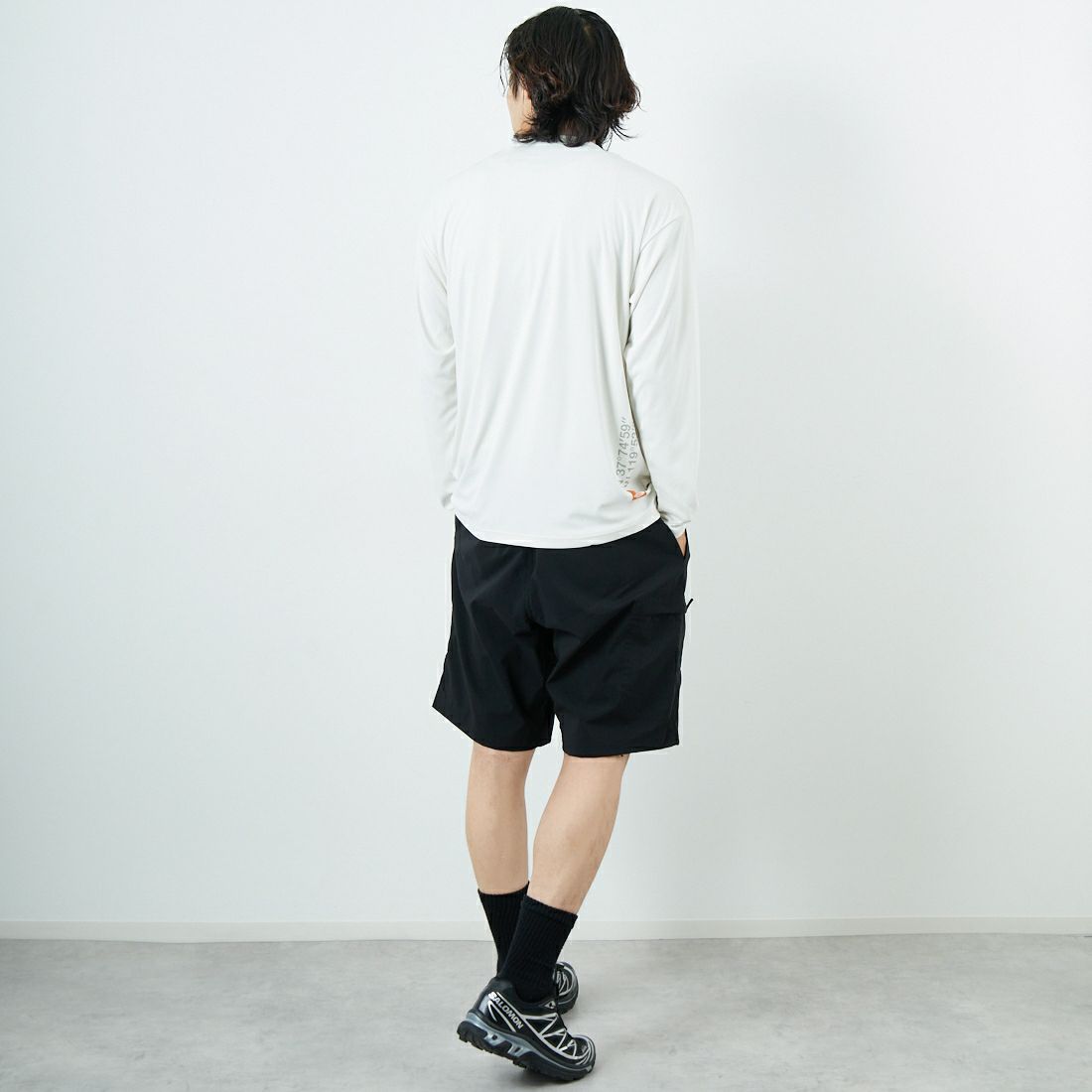 THE NORTH FACE [ザ ノースフェイス] ロングスリーブウォータースムースTシャツ [NT12432] WD &&モデル身長：179cm 着用サイズ：M&&