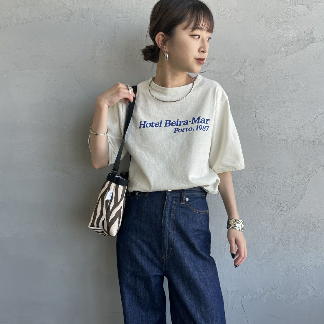 02 ECRU&&モデル身長：150cm 着用サイズ：F0&&