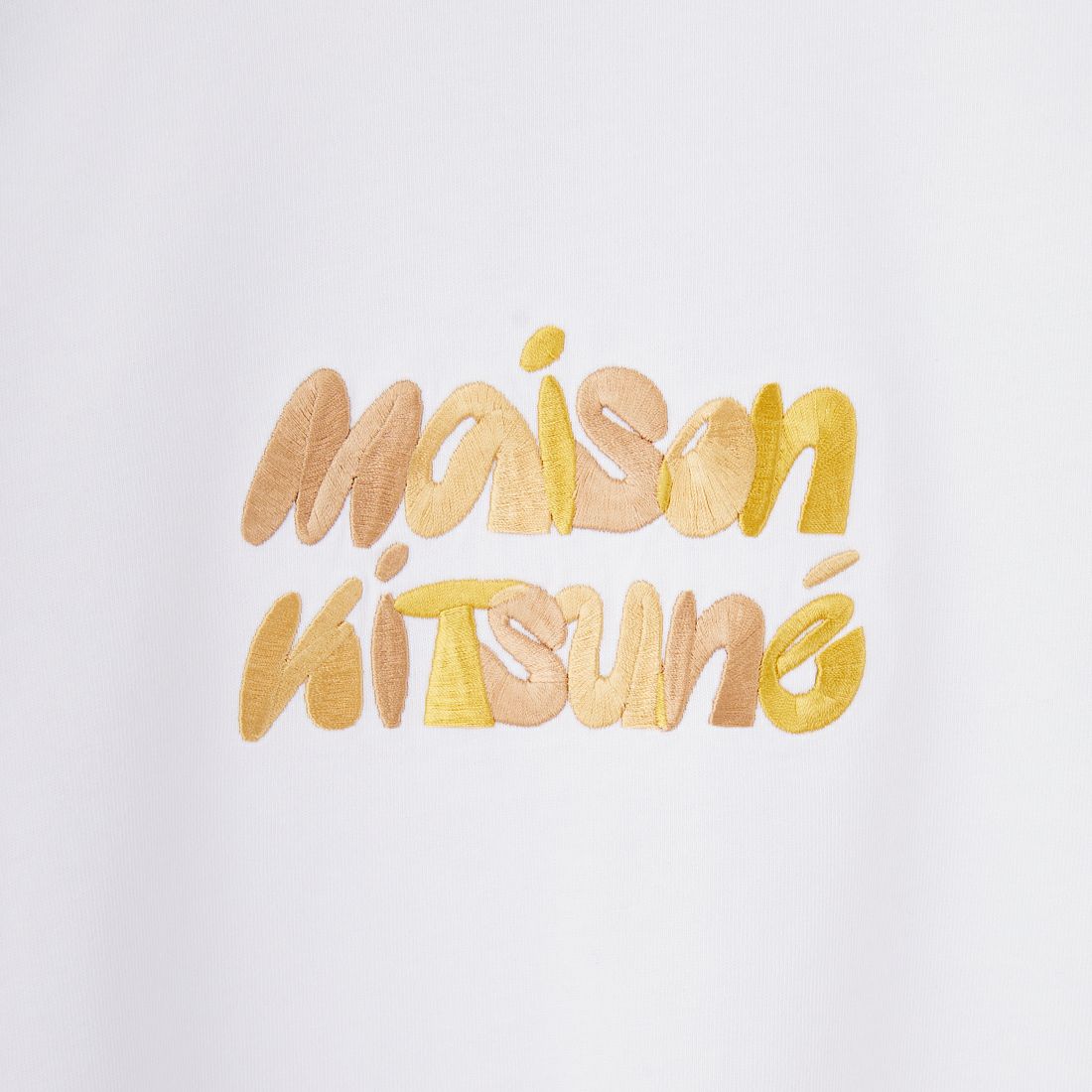 MAISON KITSUNE [メゾン キツネ] バブルロゴ ドローストリングコンフォートTシャツ [OW00120KJ0119] P100 WHITE