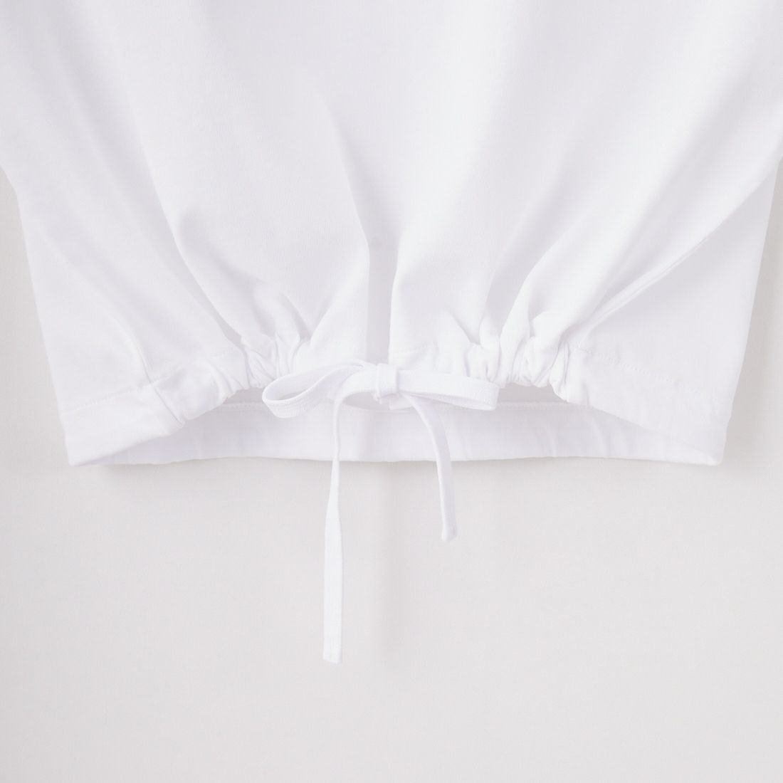 MAISON KITSUNE [メゾン キツネ] バブルロゴ ドローストリングコンフォートTシャツ [OW00120KJ0119] P100 WHITE