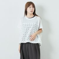 02 WHITE&&モデル身長：167cm 着用サイズ：36&&