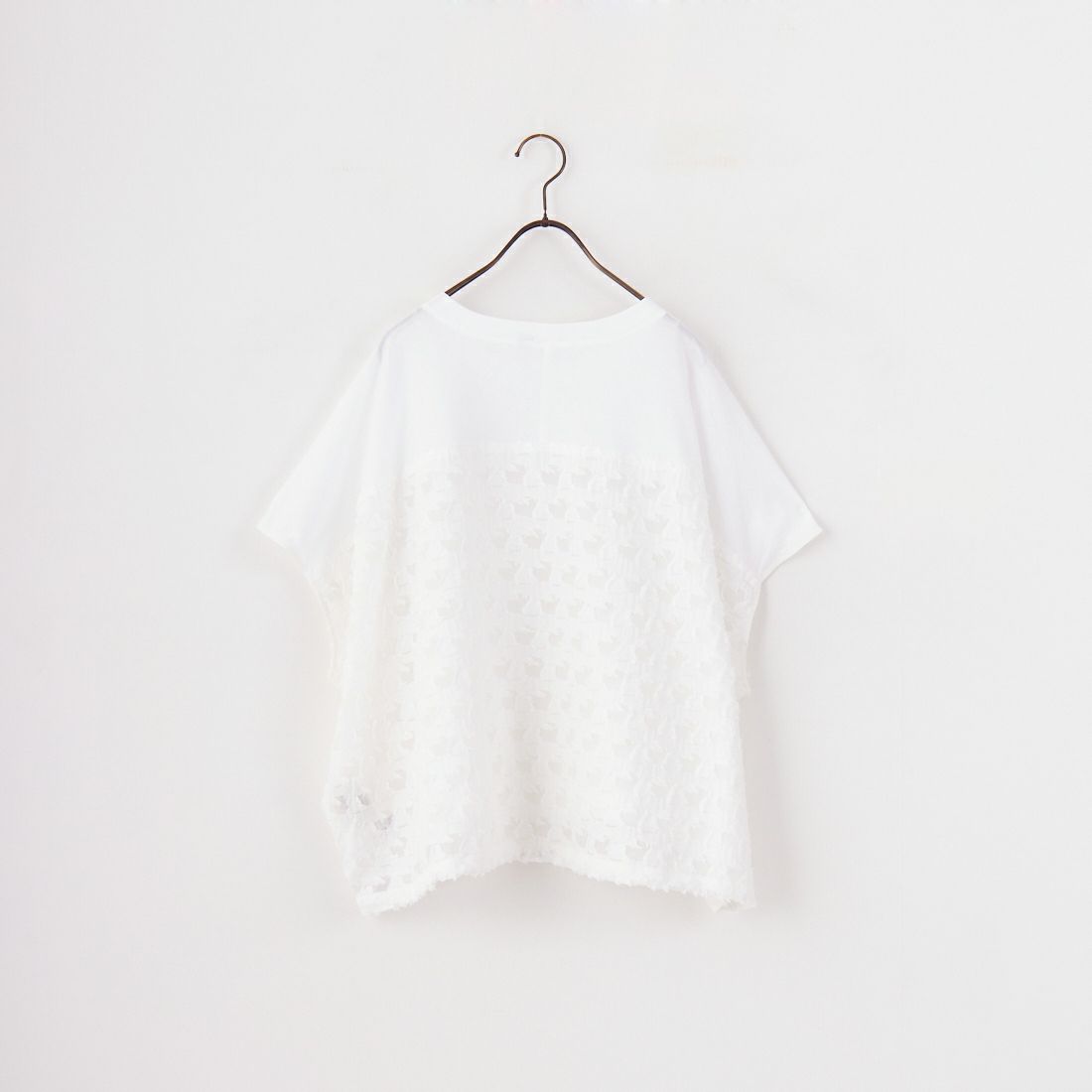 STELLA CIFFON [ステラシフォン] カットソー×カットジャガードコンビトップス [ST2-25504] 02 WHITE