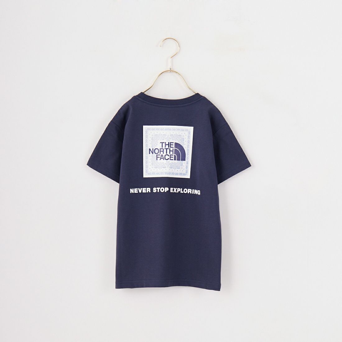 THE NORTH FACE [ザ ノースフェイス] キッズ ショートスリーブバンダナスクエアロゴTシャツ [NTJ32546]