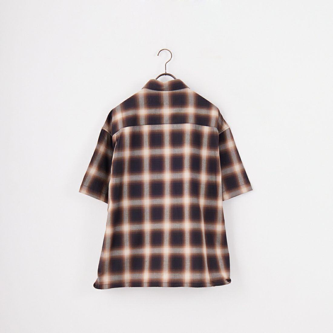 SLICK [スリック] オンブレチェックドローストリングシャツ [5220105] 500 BROWN