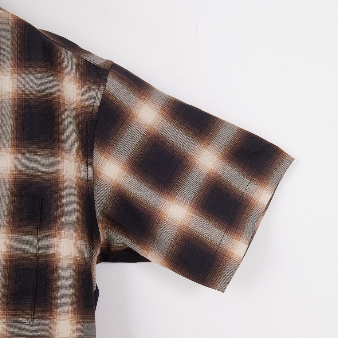 SLICK [スリック] オンブレチェックドローストリングシャツ [5220105] 500 BROWN