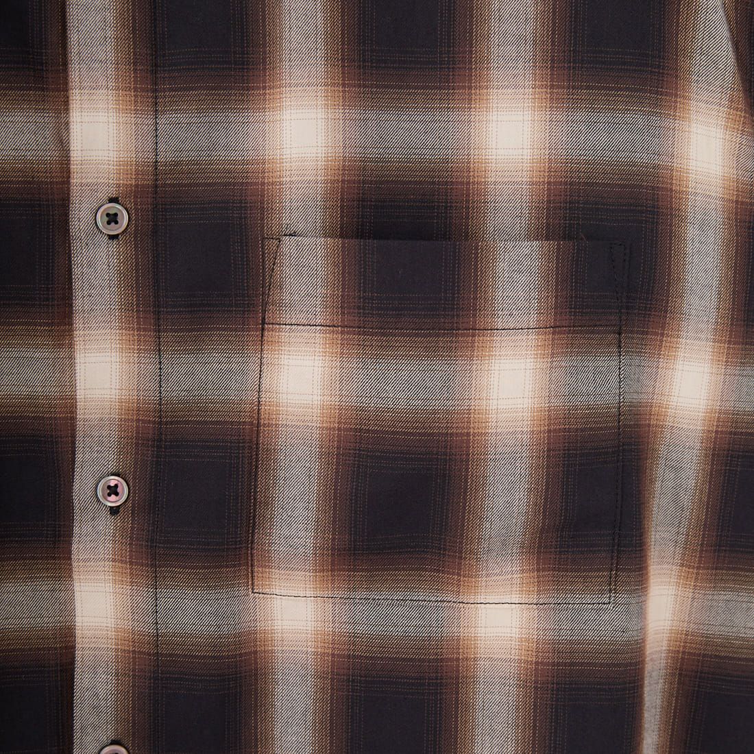 SLICK [スリック] オンブレチェックドローストリングシャツ [5220105] 500 BROWN