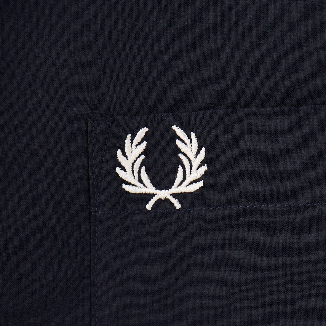 FRED PERRY [フレッドペリー] クレープコットン ショートスリーブオープンカラーシャツ [M7762] 795 NAVY