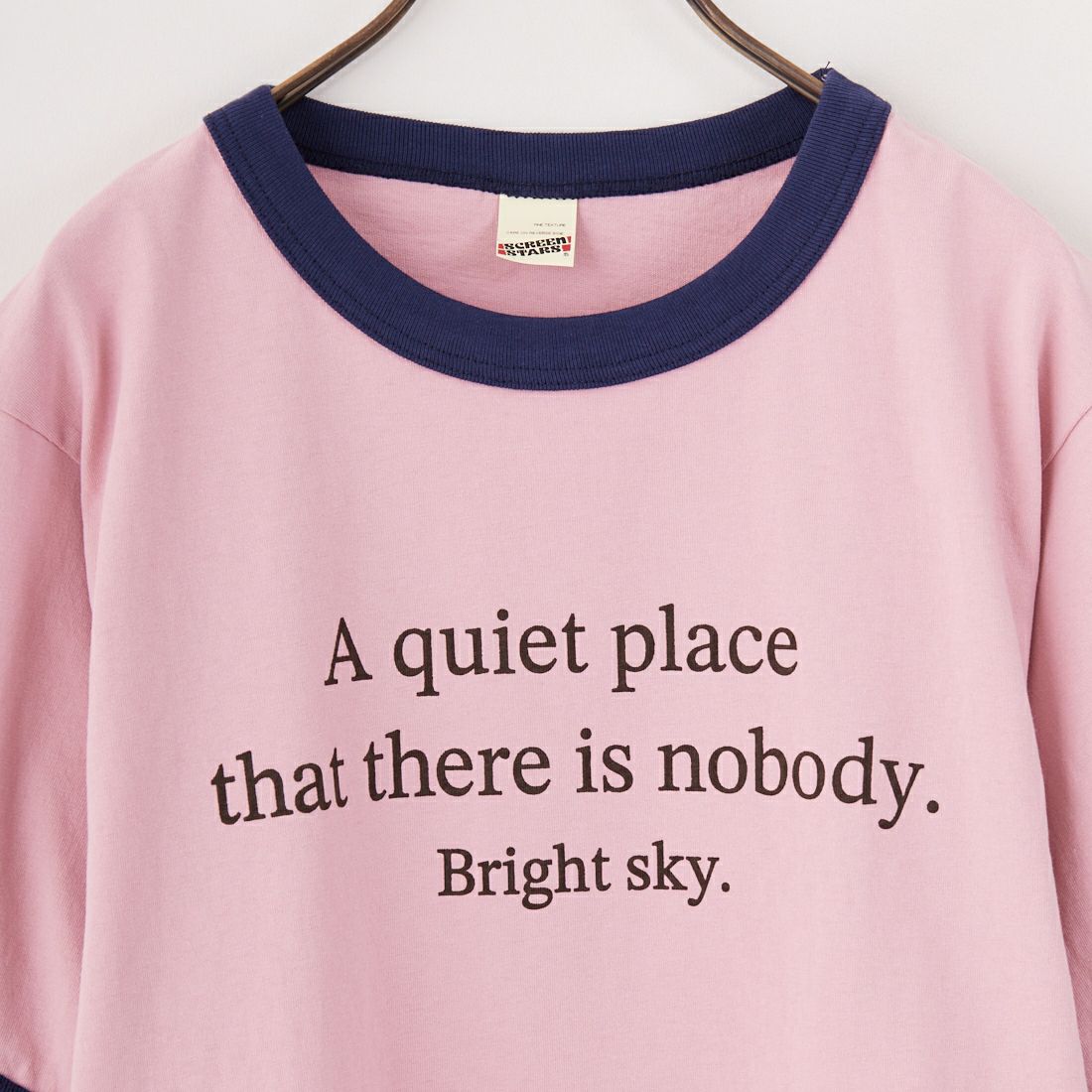 SCREEN STARS [スクリーンスターズ] 別注 プリントリンガーTシャツ [2522-205IN-JF] PINK