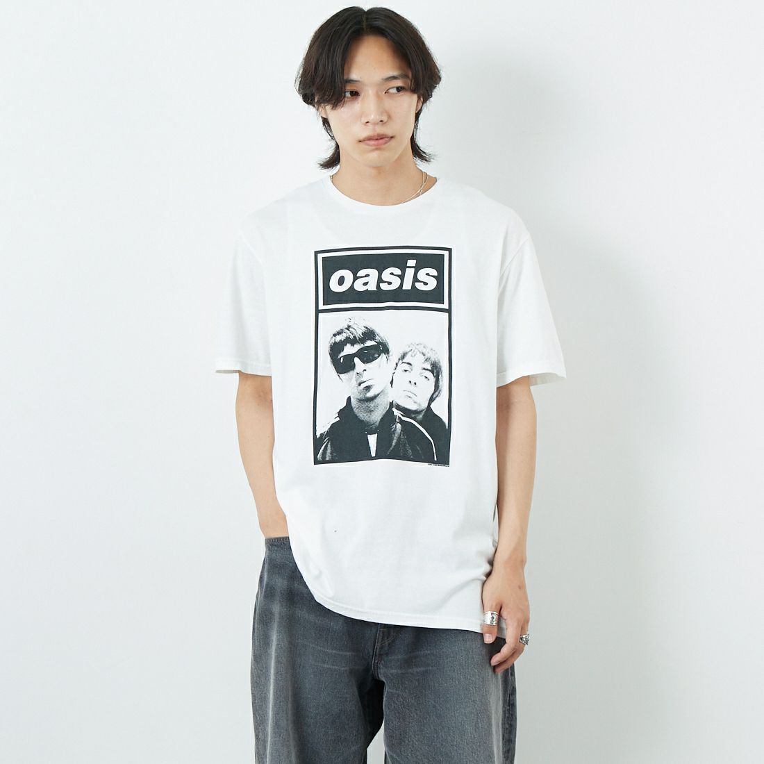 THRIFTY LOOK [スリフティールック] oasis ショートスリーブTシャツ [TL24S093-W1] WHITE1