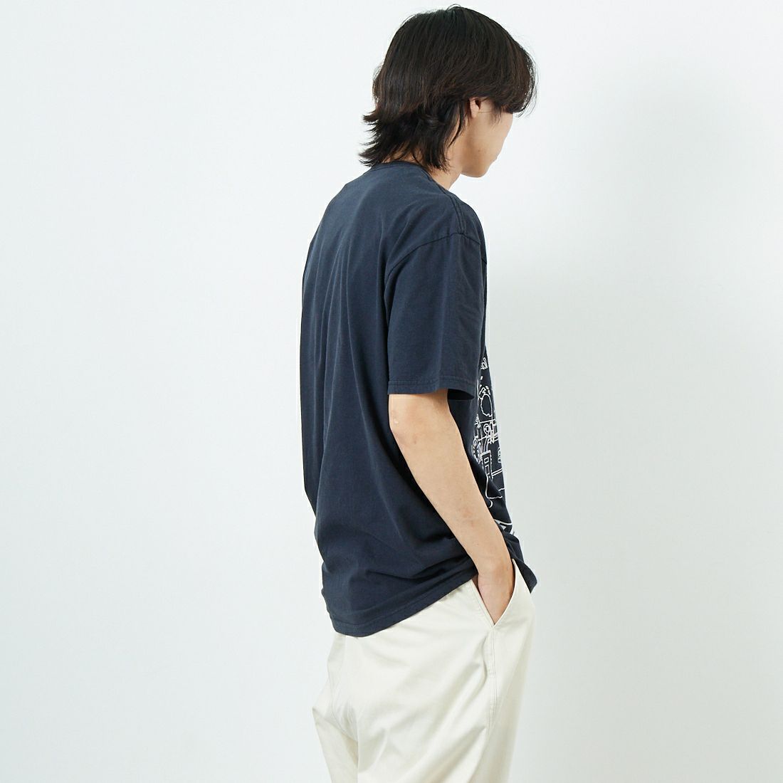 THRIFTY LOOK [スリフティールック] oasis ショートスリーブTシャツ [TL25S044-B] BLACK