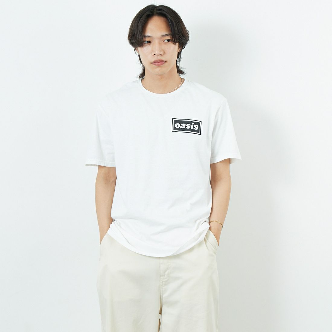 THRIFTY LOOK [スリフティールック] oasis ショートスリーブTシャツ [TL25S044-W] WHITE