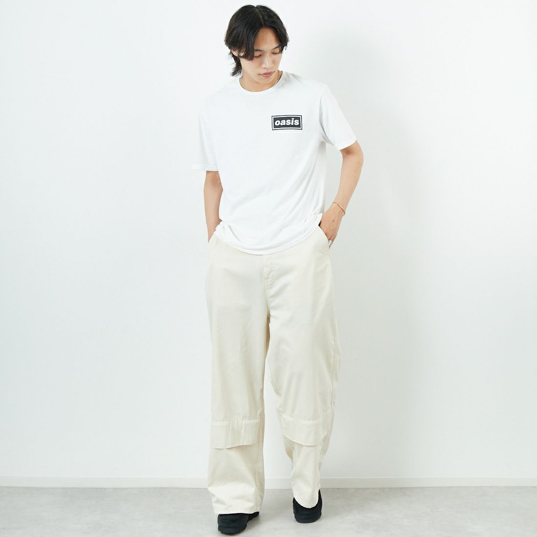 THRIFTY LOOK [スリフティールック] oasis ショートスリーブTシャツ [TL25S044-W] WHITE