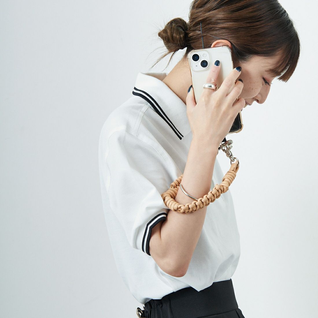 A SCENE [エーシーン] デザインパラコードレザーストラップ [AS03-009] BEIGE