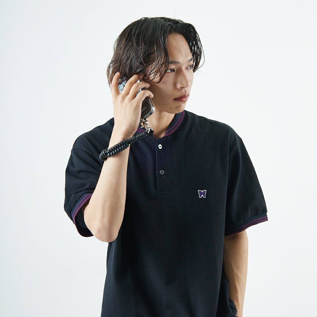 A SCENE [エーシーン] デザインパラコードレザーストラップ [AS03-009] BLACK