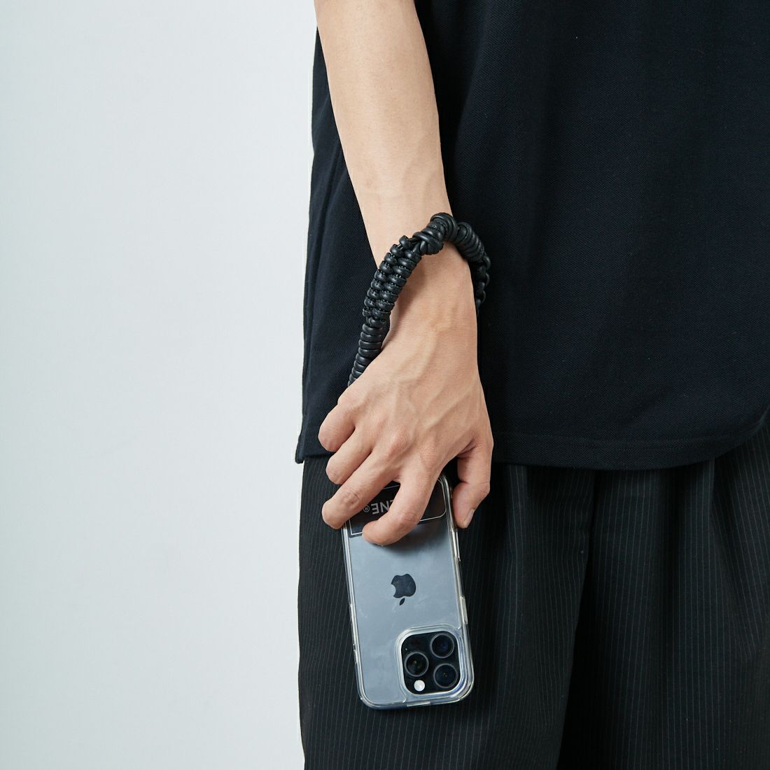 A SCENE [エーシーン] デザインパラコードレザーストラップ [AS03-009] BLACK