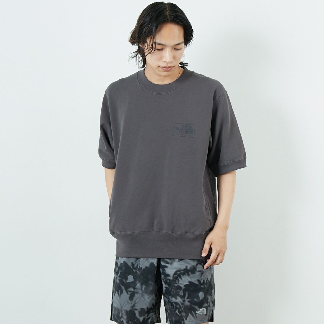 THE NORTH FACE PURPLE LABEL [ザ ノースフェイス パープルレーベル] 11オンスフィールドショートスリーブスウェット [N25SH042] AH AHGRAY