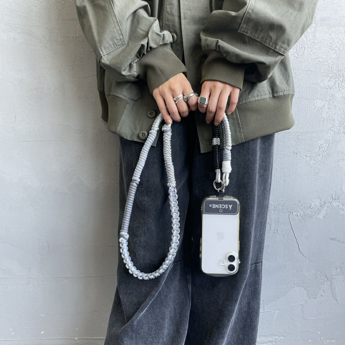 A SCENE [エーシーン] デザインパラコードショルダー [AS03-002] SILVER