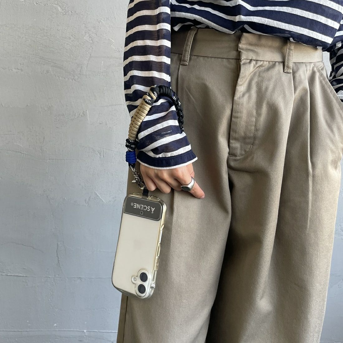 A SCENE [エーシーン] デザインパラコードストラップ [AS03-003] BLU/BLK