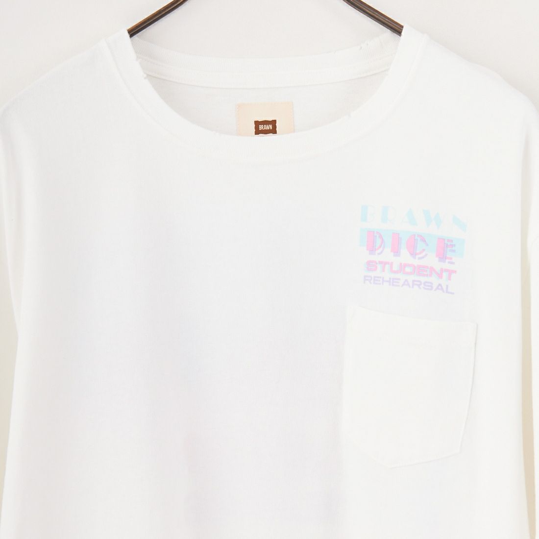 BRAWN [ブラウン] BRAWNS DICE STUDENT Tシャツ [24FW-002] WHITE