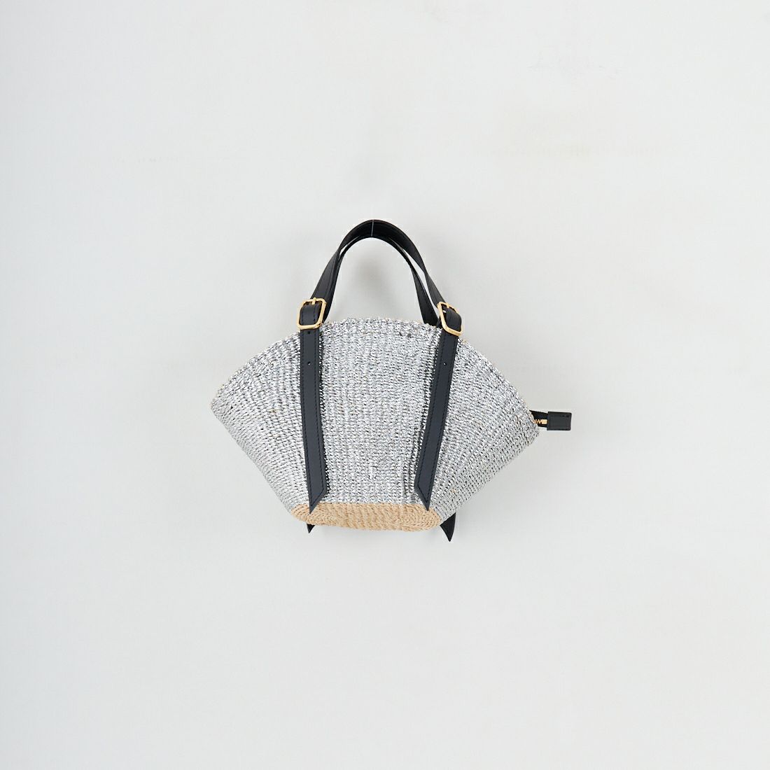 VIOLAd'ORO [ヴィオラドーロ] MIRO メタリックカラーカゴバッグ [V-8896] SILVER