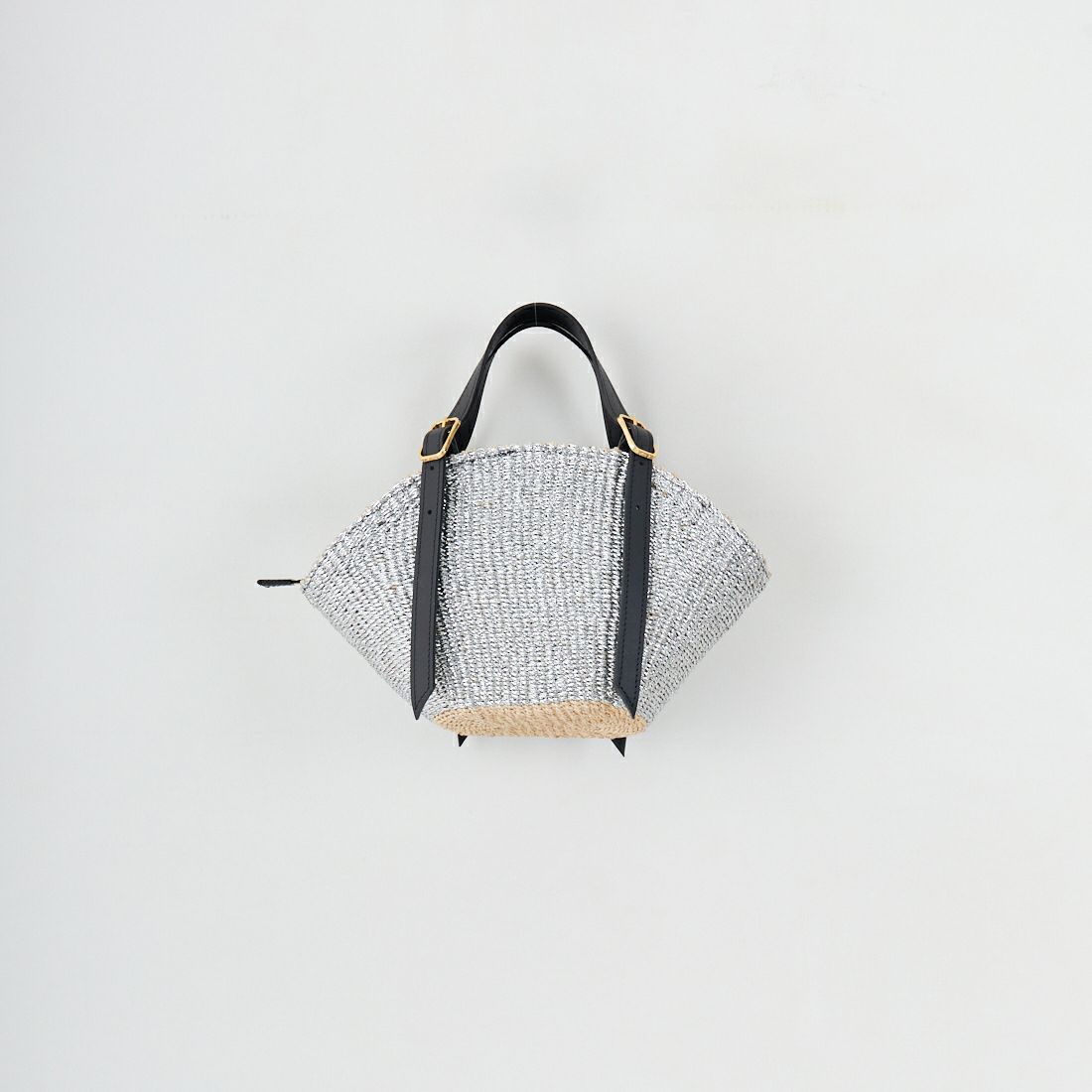 VIOLAd'ORO [ヴィオラドーロ] MIRO メタリックカラーカゴバッグ [V-8896] SILVER