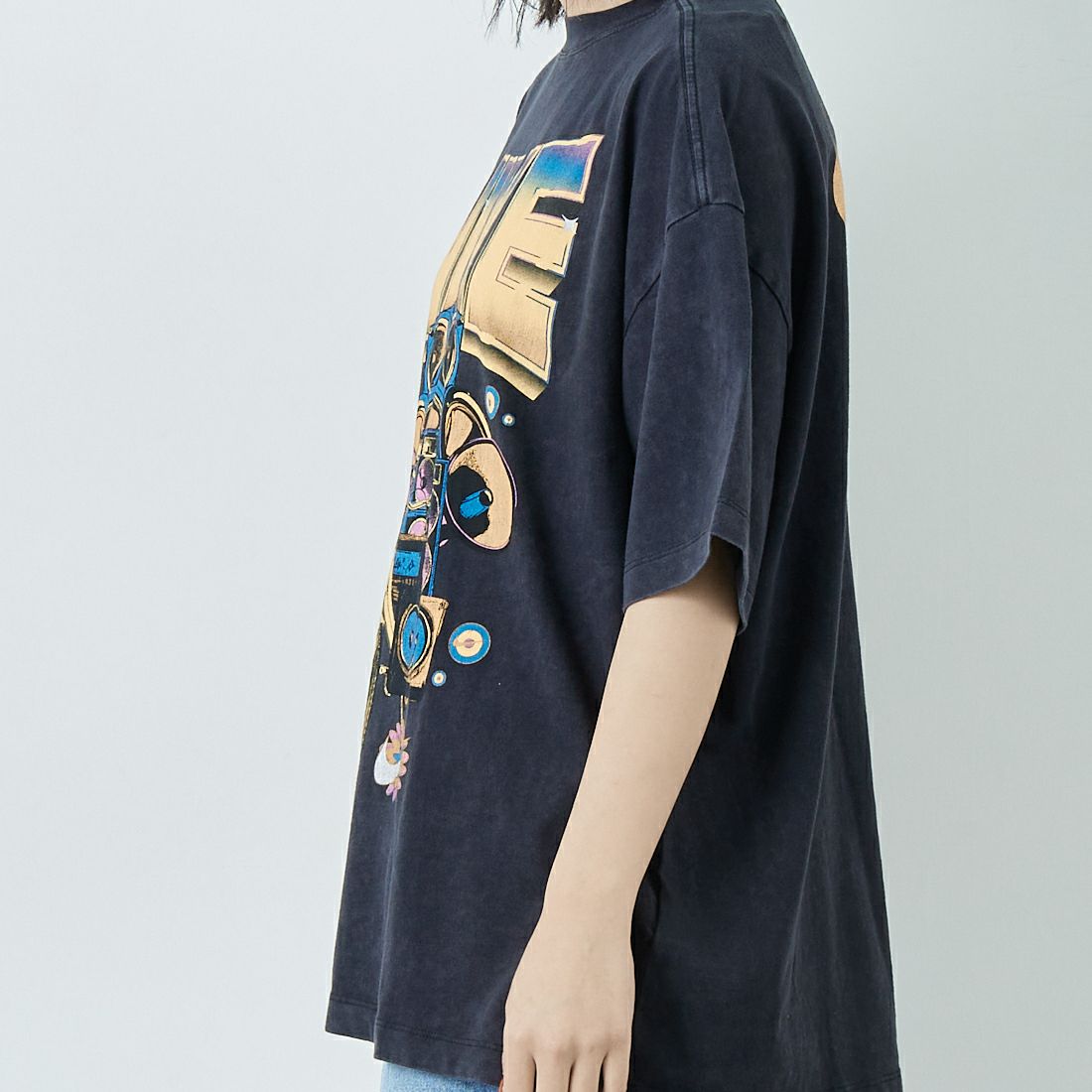 NIKE [ナイキ] オーバーサイズ ショートスリーブTシャツ [HF9692] 010 ﾌﾞﾗｯｸ &&モデル身長：167cm 着用サイズ：S&&
