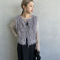 07 GRAY&&モデル身長：150cm 着用サイズ：F&&
