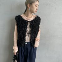 09 BLACK&&モデル身長：150cm 着用サイズ：F&&