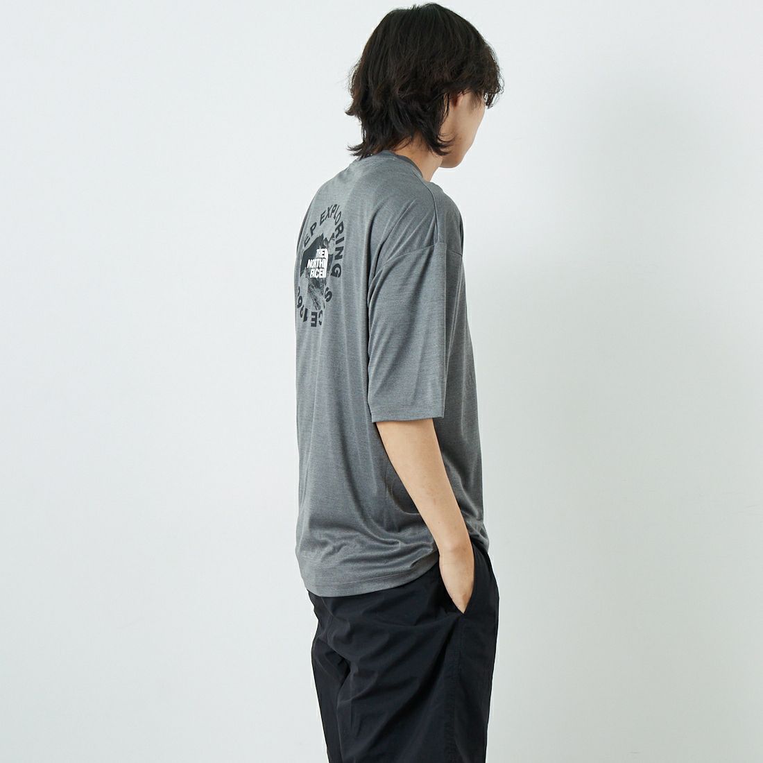 THE NORTH FACE [ザ ノースフェイス] ショートスリーブウォータースムースTシャツ [NT12431] Z &&モデル身長：179cm 着用サイズ：XL&&