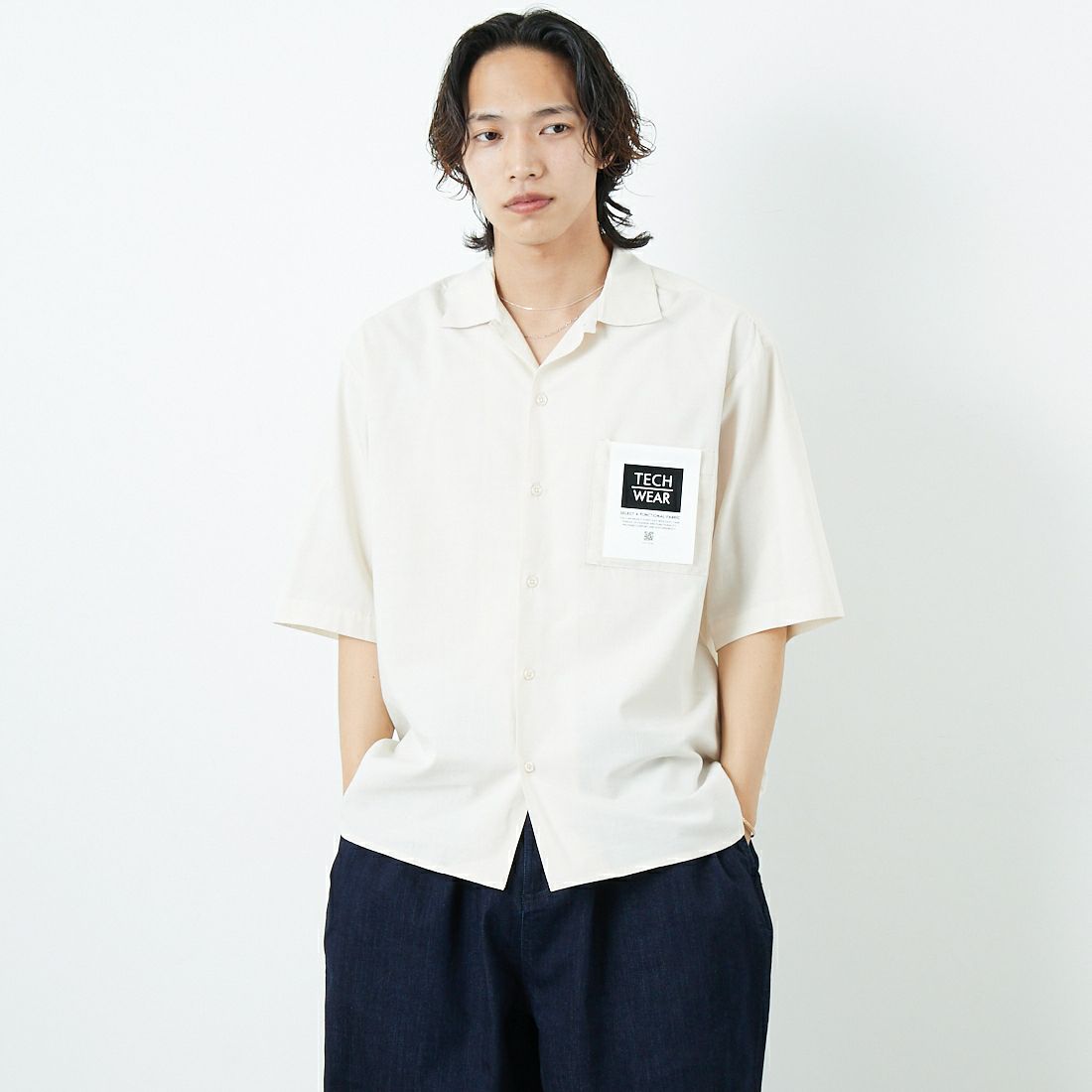 Jeans Factory Clothes [ジーンズファクトリークローズ] テックリネンワンナップカラーシャツ [EPC-53100]