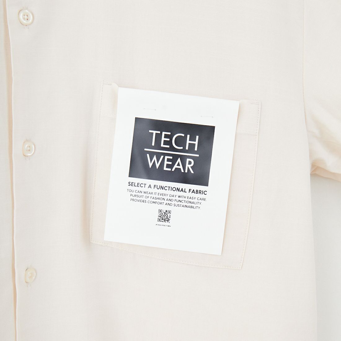 Jeans Factory Clothes [ジーンズファクトリークローズ] テックリネンワンナップカラーシャツ [EPC-53100] 1 IVORY