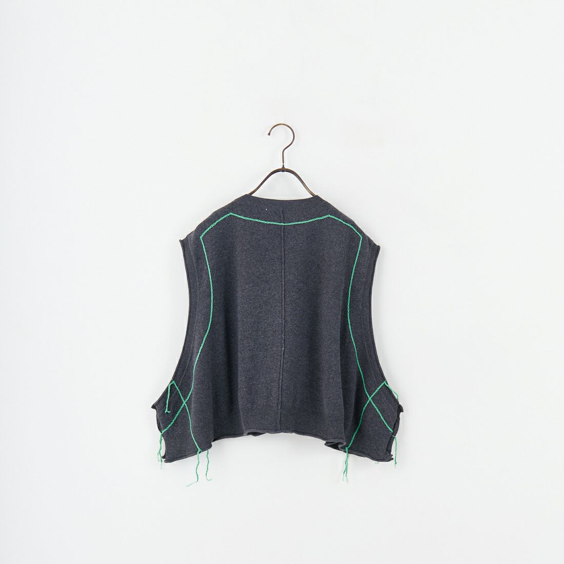 ESTROISLOSE [エストゥロワルーズ] チェーンステッチ刺繍ベスト [EK25203] 87 SLATE G