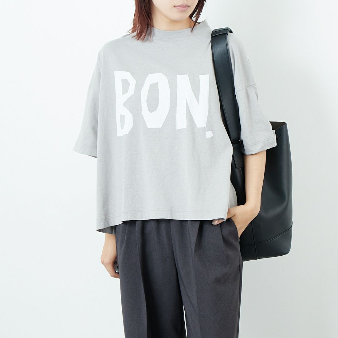 80 LT.GRAY&&モデル身長：167cm 着用サイズ：F&&