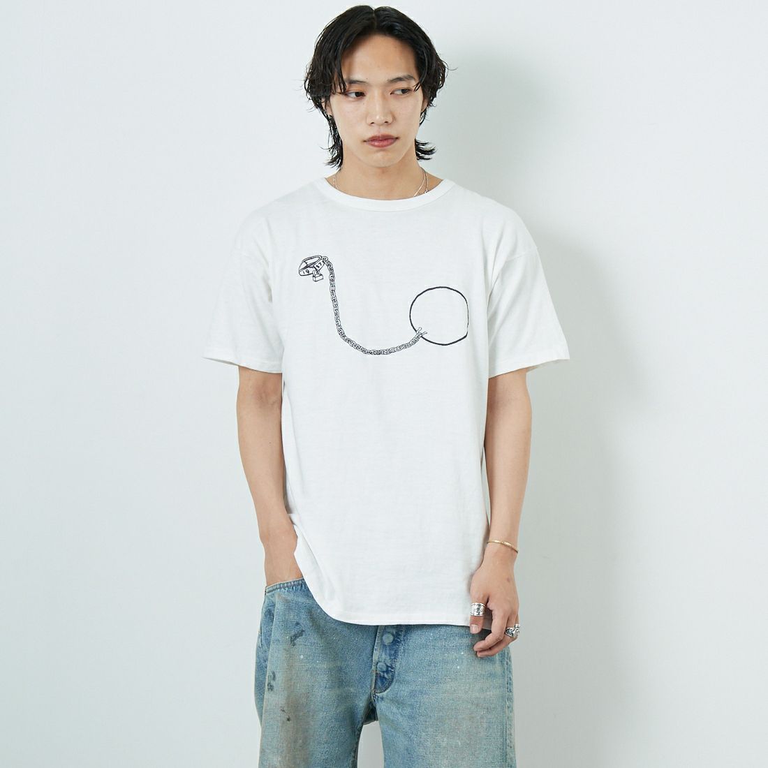 88/12 WHIT&&モデル身長：179cm 着用サイズ：L&&