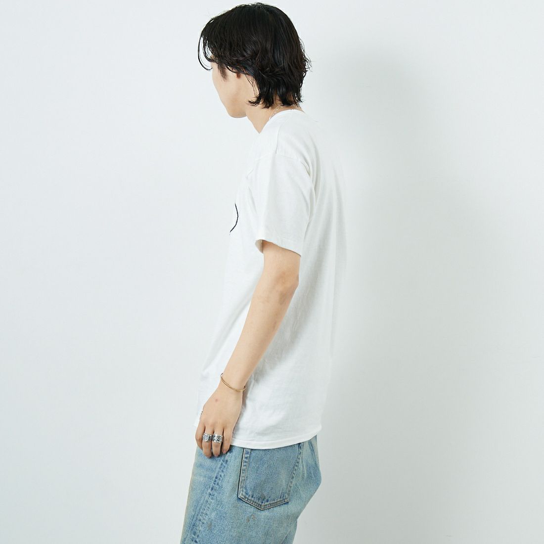 BOW WOW [バウワウ] BALL AND CHAIN 8812 ショートスリーブTシャツ [BW251-BC8T] 88/12 WHIT &&モデル身長：179cm 着用サイズ：L&&