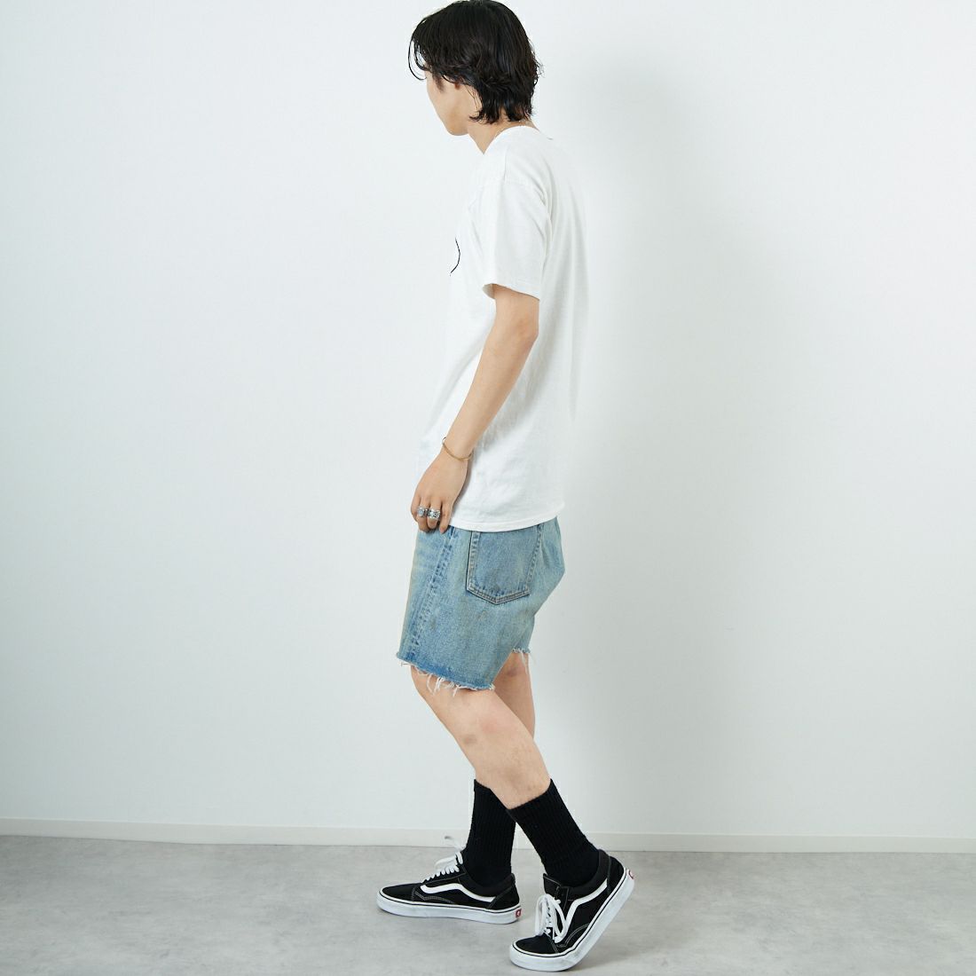 BOW WOW [バウワウ] BALL AND CHAIN 8812 ショートスリーブTシャツ [BW251-BC8T] 88/12 WHIT &&モデル身長：179cm 着用サイズ：L&&